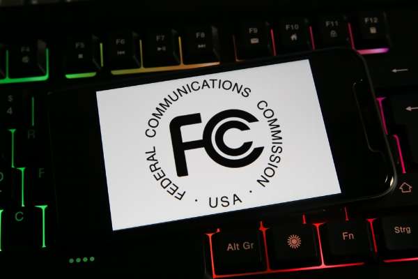 Logo for the Federal Communications Commission (FCC) in this image from Shutterstock