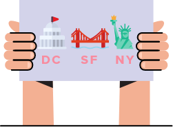 graphic of hands holding a sign